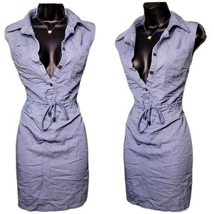 💎Appraisal Sky Light Blue Button-Up Sleeveless Dress💎
